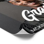 Graduate Photo with Bold Script Graduation Party Poster (Hoek)