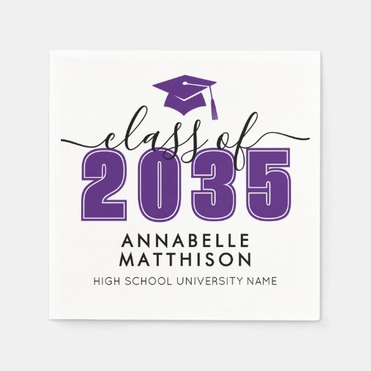Graduate Purple Graduation Servet (Voorkant)