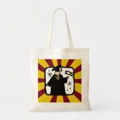Graduate Receiving Diploma - Red & Gold Tote Bag (Voorkant)