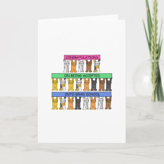 Graduate School Acceptance Congratulations Kaart (Voorkant)
