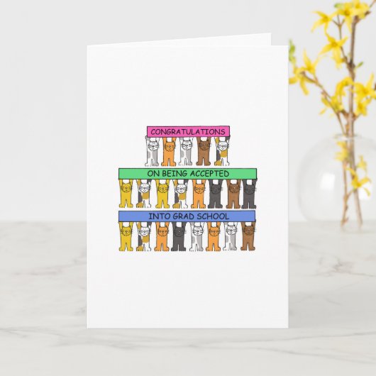 Graduate School Acceptance Congratulations Kaart (Gele Bloem)