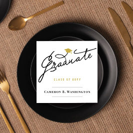 Graduate Script Afstudeerhoed Eenvoudig Afstudeerf Servet