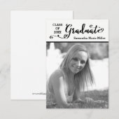 Graduate Script Verticaal - 3x5 Grad aankondiging (Voorkant / Achterkant)