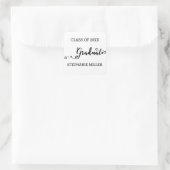 Graduate Script - Vierkante Sticker (Tas)