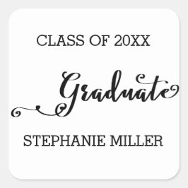 Graduate Script - Vierkante Sticker