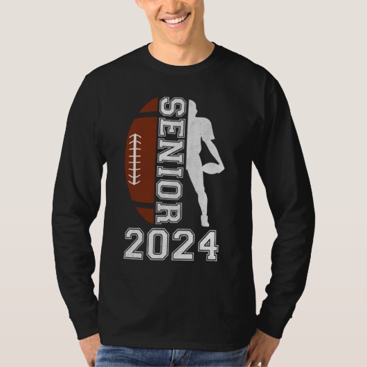 Graduate Senior Class 2024 Graduation American Foo T-shirt (Voorkant)