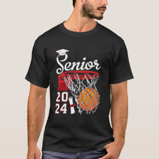Graduate Senior Class 2024 Graduation Basketball P T-shirt