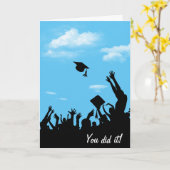 Graduate Silhouet met lucht Kaart (Gele Bloem)