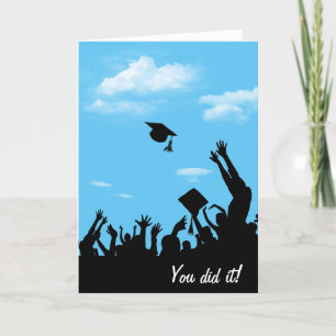 Graduate Silhouet met lucht Kaart