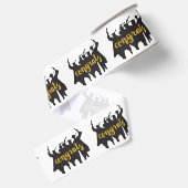 Graduate Silhouetten Met Congrats Tekst Grosgrain Lint (Achterkant)