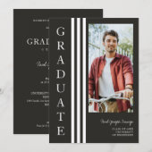 Graduate Simple Chic Trendy Script Photo Kaart (Voorkant / Achterkant)