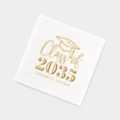 Graduate Simple Graduation Gold Folie Servetten (Links)