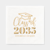 Graduate Simple Graduation Gold Folie Servetten (Voorkant)