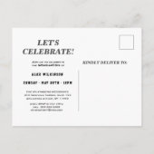 GRADUATE Tijdschrift Omslag Stijl Modern Chic Foto Uitnodiging Briefkaart (Achterkant)