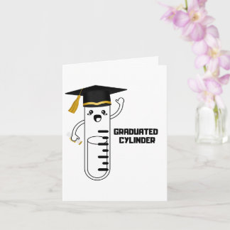 Graduated Cilinder, Wetenschap Gevouwen Wenskaart Kaart