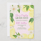 Graduated Party | Lemon Graduation | Summer Grad Kaart (Voorkant)