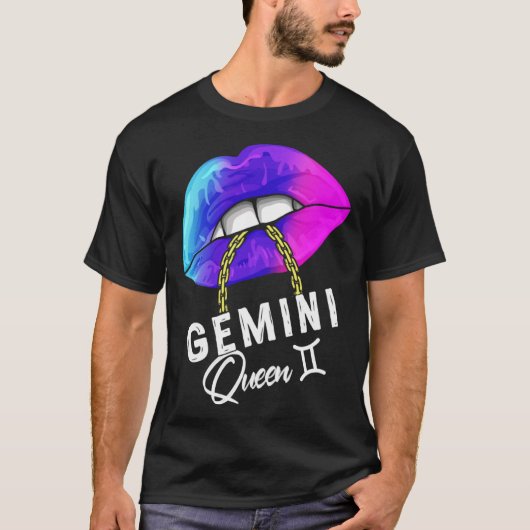 Graduated Purple Blue Gemini Queen May or June Wom T-shirt (Voorkant)