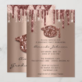 GraduateParty drijft Roos Gold Pet3D-effect Kaart (Voorkant / Achterkant)