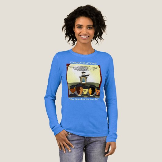 Graduates Blue Tri-Blend Shirt (Voorkant)