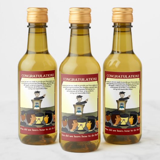 Graduates Flat Card Wijn Etiket (Flessen)