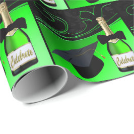 Graduatie Cap Champagne Flesboog Stropdas Cadeaupapier