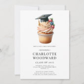 Graduatie Cap Cupcake illustratie Afstudeerder Par Kaart (Voorkant)