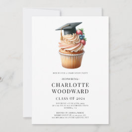 Graduatie Cap Cupcake illustratie Afstudeerder Par Kaart