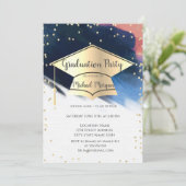 Graduatie Cap, diamanten Afstuderen penseel Slag Kaart (Staand voorkant)