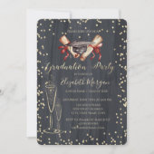 Graduatie Cap, Diploma Glass Diamonds Afstuderen Kaart (Voorkant)