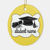 Graduatie Cap en Diploma Keramisch Ornament (Links)