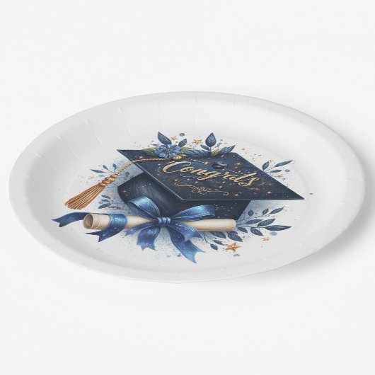 Graduatie Cap en Diploma Papieren Bordje (Gekanteld)