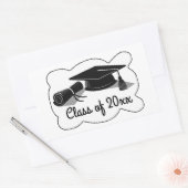 Graduatie Cap en Diploma Rechthoekige Sticker (Envelop)