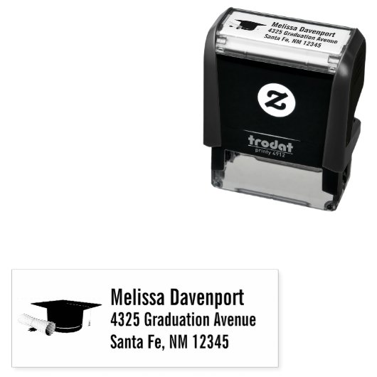 Graduatie Cap en Diploma Zelfinktende Stempel (In situ)