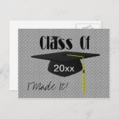 Graduatie Cap en Tassel ik maakte het grappige Bri Aankondigingskaart (Voorkant / Achterkant)