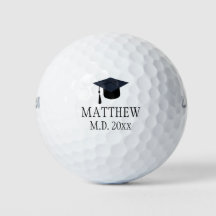 Graduatie Cap Golfer Afstuderen naam Jaar