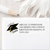 Graduatie Cap Jaar Aangepaste Kleur Retouradres Etiket (Insitu)