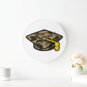 Graduatie Cap Khaki Camo Grote Klok (Huis)