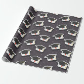 Graduatie Cap Tassle Modern Cadeaupapier (Uitgerold)