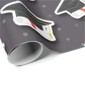 Graduatie Cap Tassle Modern Cadeaupapier (Rol Hoek)