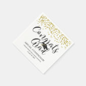 Graduatie Confetti CONGRATS GRAD Personalized Servet (Hoek)