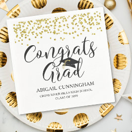 Graduatie Confetti CONGRATS GRAD Personalized Servet