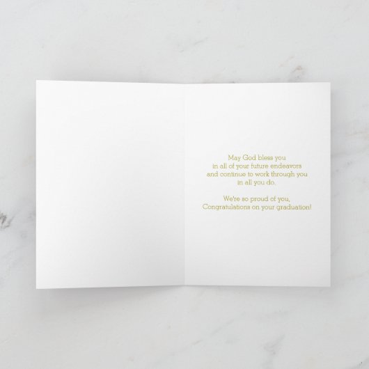Graduatie Congratulations Scripture Card Kaart (Binnen)