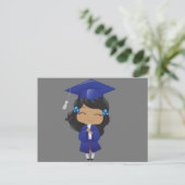 Graduatie Girl thank you card Briefkaart (Staand voorkant)