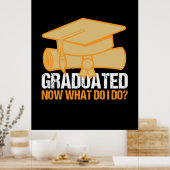 Graduatie Kunst | Afgestudeerd Wat Nu Te Doen Poster (Keuken)