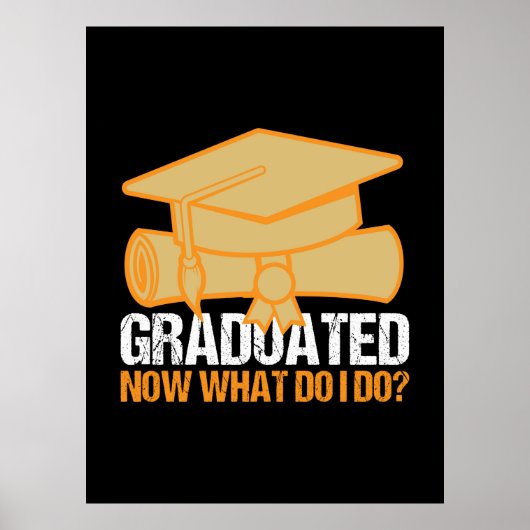 Graduatie Kunst | Afgestudeerd Wat Nu Te Doen Poster (Voorkant)