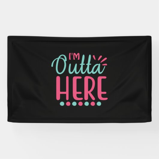 Graduatie Kunst | Ik ben hier weg Spandoek (Horizontaal)