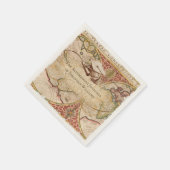 Graduatie Lampvoet  Wereldkaart Monogramnaam Servet