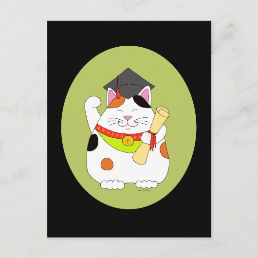 Graduatie Maneki Neko Aankondigingskaart (Voorkant)