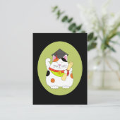 Graduatie Maneki Neko Aankondigingskaart (Staand voorkant)