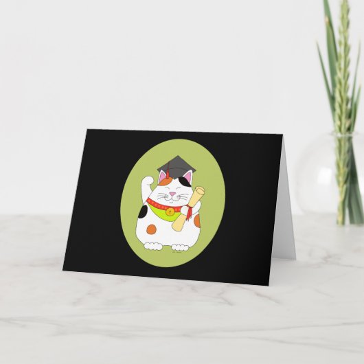 Graduatie Maneki Neko Kaart (Voorkant)